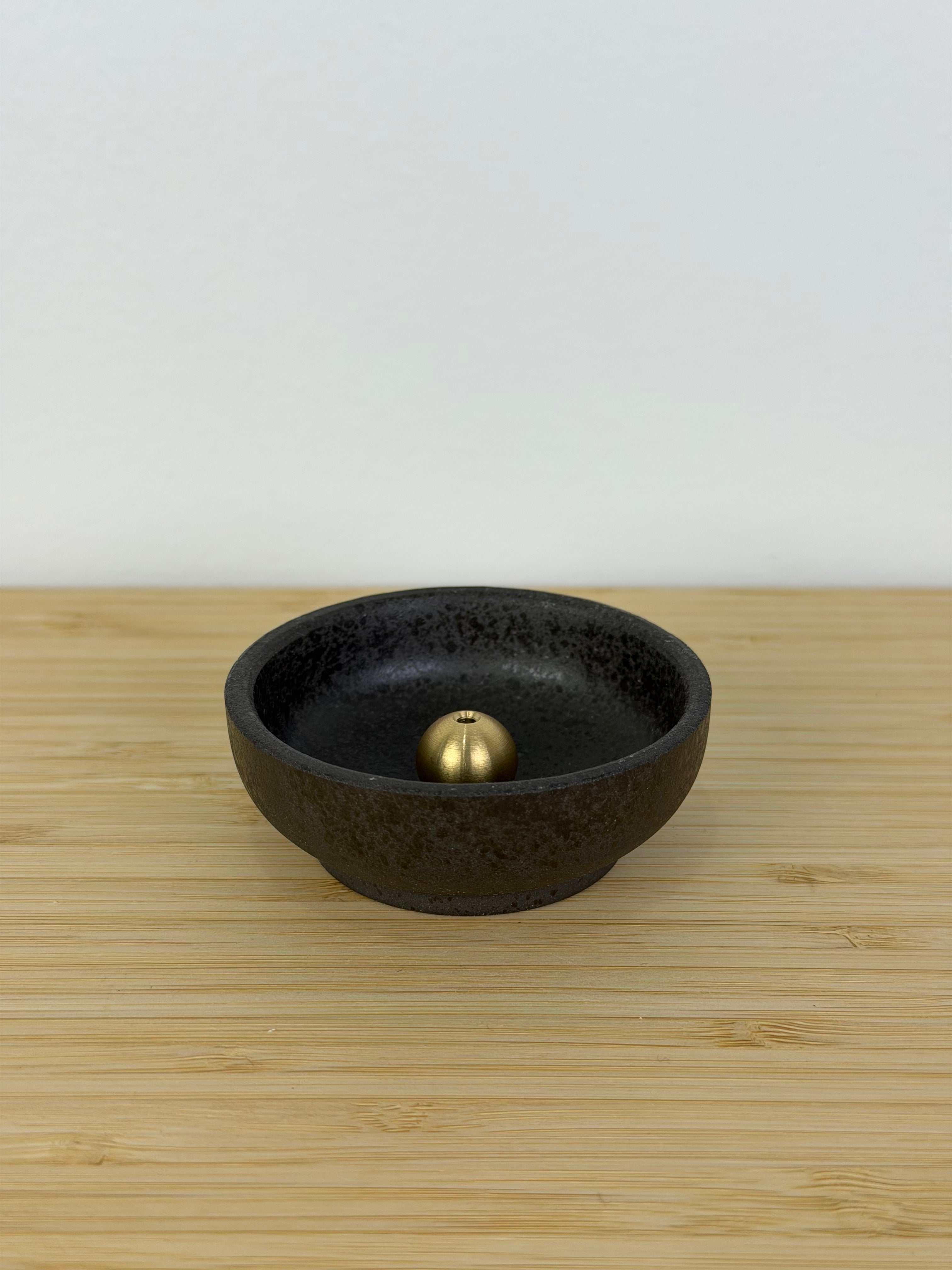 Black Stone Incense Holder