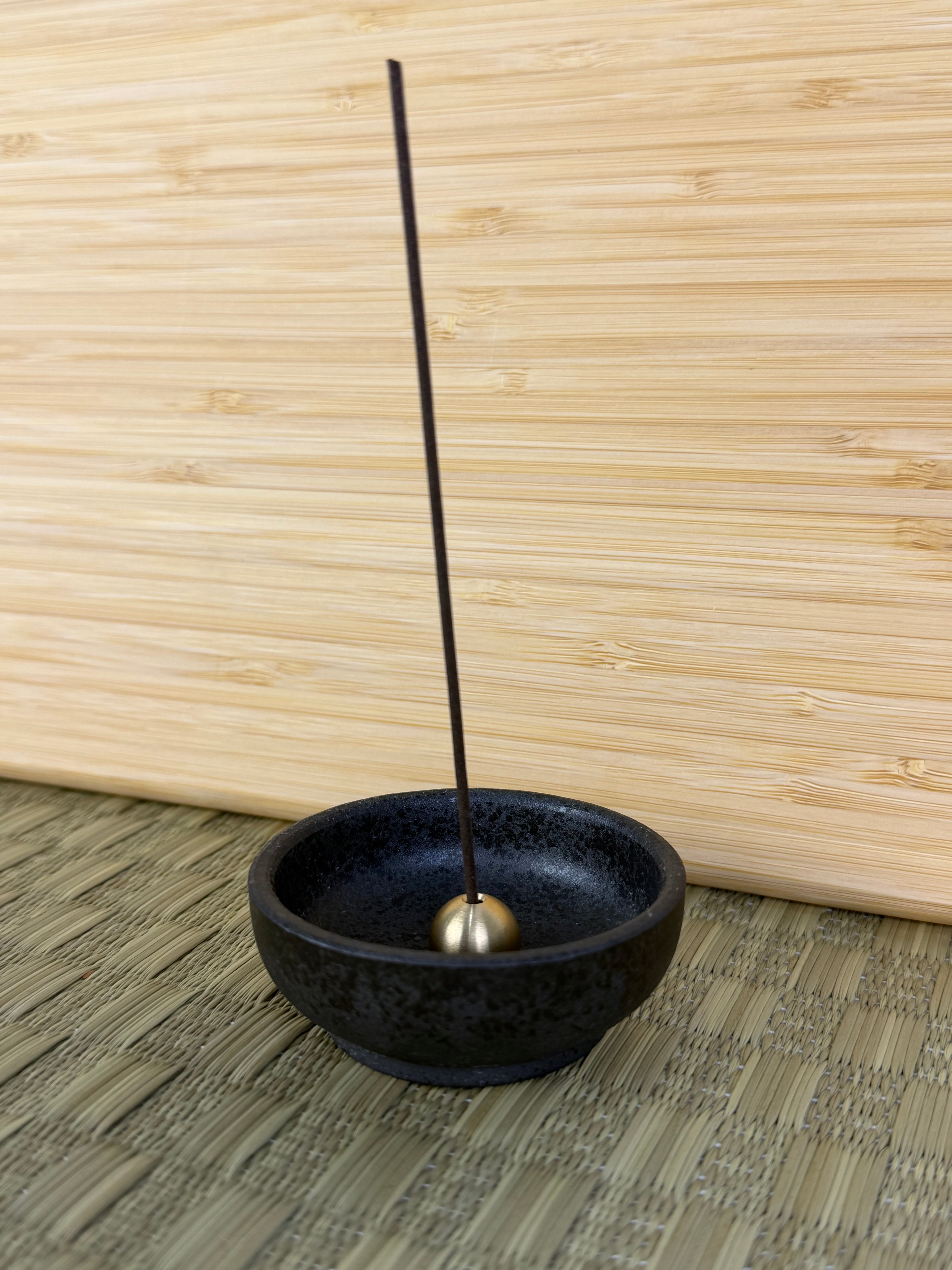 Black Stone Incense Holder