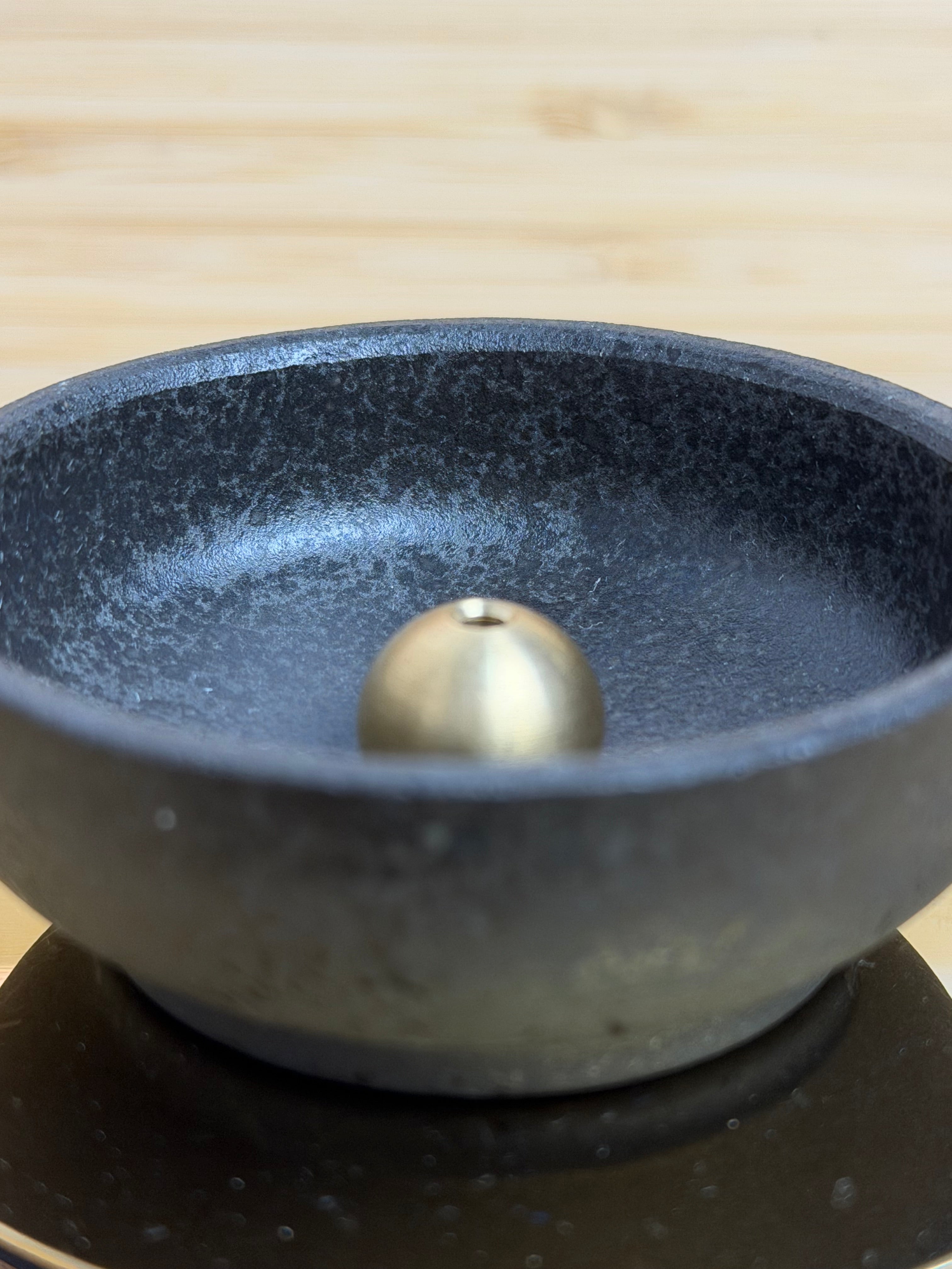 Black Stone Incense Holder