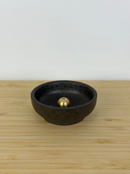 Black Stone Incense Holder