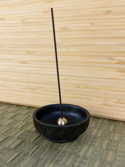 Black Stone Incense Holder
